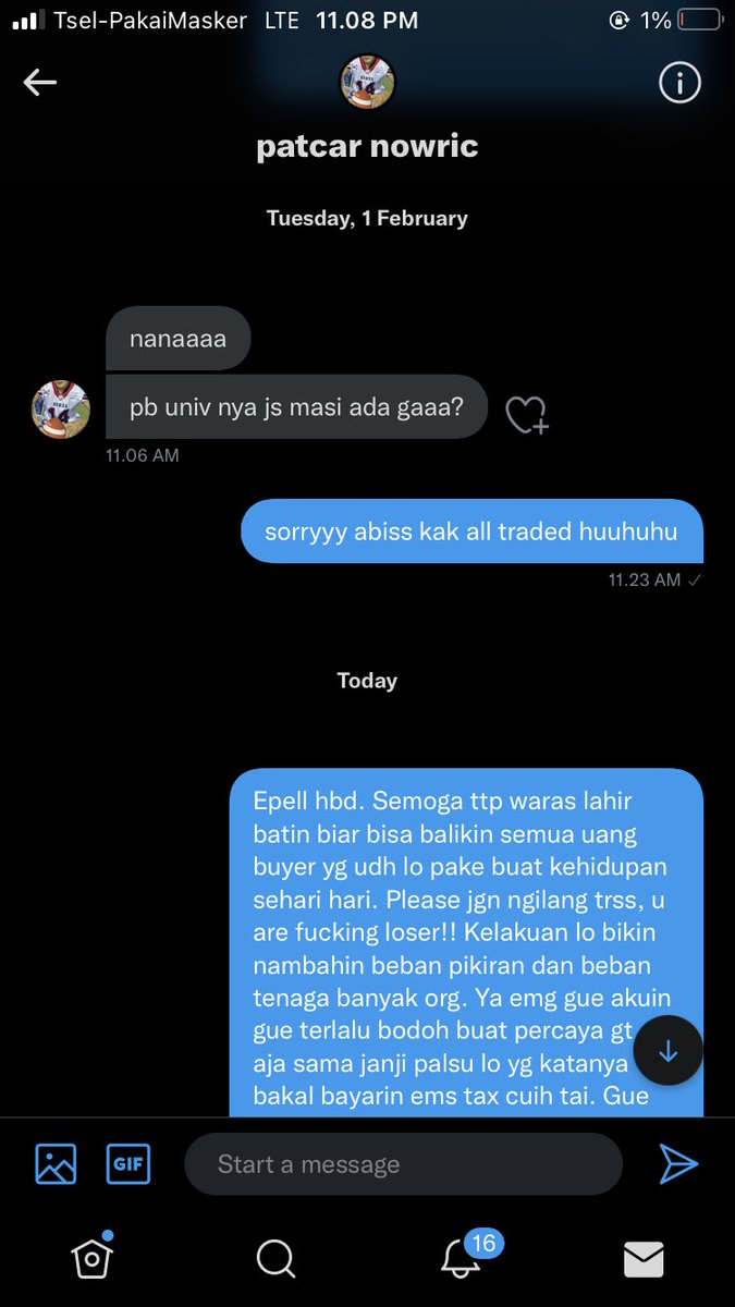 searcrh's tweet photo. Hbd aja udah, wtp dl say #epelltesti https://t.co/dXMehMHh9l