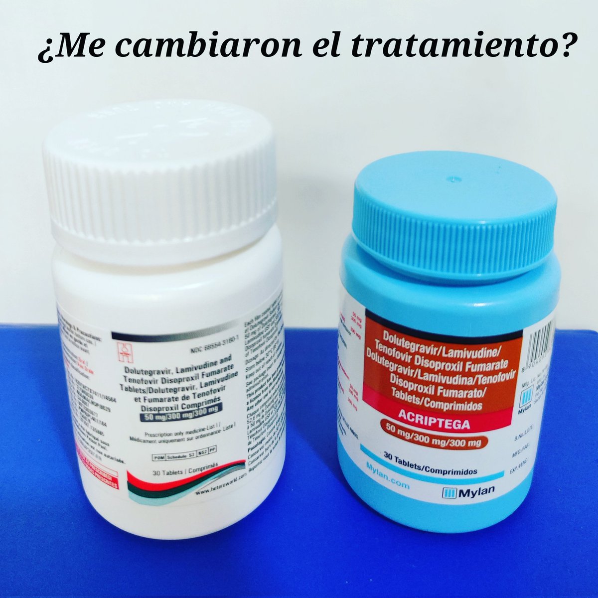 AzulPositivo's tweet photo. Usuarixs del Programa de #VIH nos preguntan si su tratamiento antirretroviral fue cambiado, aclaramos que se trata de otra presentación del mismo combinado #TLD o #ACRIPTEGA medicamento adquirido por apoyo del @GlobalFund con apoyo de @ONUSIDA_VE y @vih_venezuela https://t.co/1VBmhjUOts