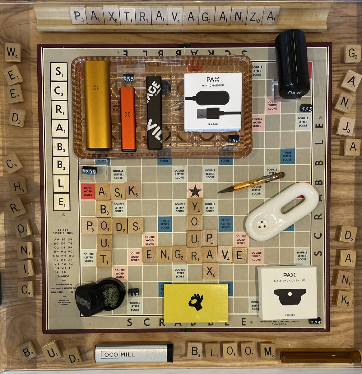 It’s a paxtravaganza! If you are in the Cook St. area in Victoria bring your pax in and give it jazz hands with the Pax engraver! Engraving available 11:30-6:30 until Feb. 20th!