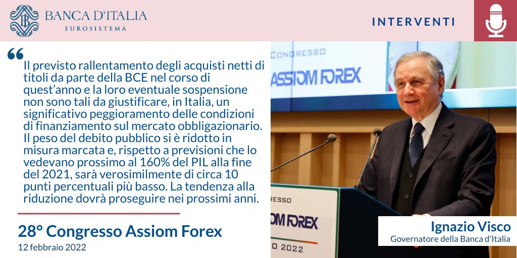 bancaditalia's tweet photo. #ASFX22 #Bankitalia #Visco Se non si innescheranno spirali tra prezzi e salari e se le aspettative resteranno saldamente ancorate all’obiettivo di inflazione della BCE, come sta al momento avvenendo, l’effetto dei rincari dell’energia verrà in larga parte riassorbito nel 2023 https://t.co/jmsLl64XRF