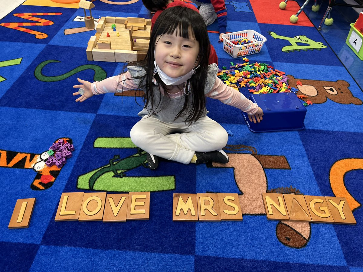 LNagyTisdale's tweet photo. Kindergarteners are the best! I love you too, Chiara! I’m the luckiest! ❤️#theyfillmybucket #GoRamsNJ #TeamNagy https://t.co/e4TESTCsiQ