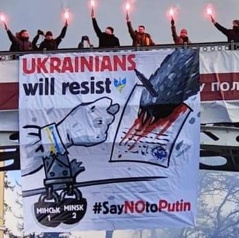 This is key message of the March of Unity for Ukraine in Kyiv. #Ukrainianswillresist #SayNOtoPutin 
#SayYEStoUkraine