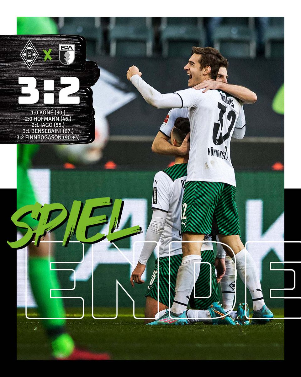 borussia's tweet photo. HEIMSIEG! 💚
➕3⃣ 

#Bundesliga #BMGFCA https://t.co/VYCHsVntT1