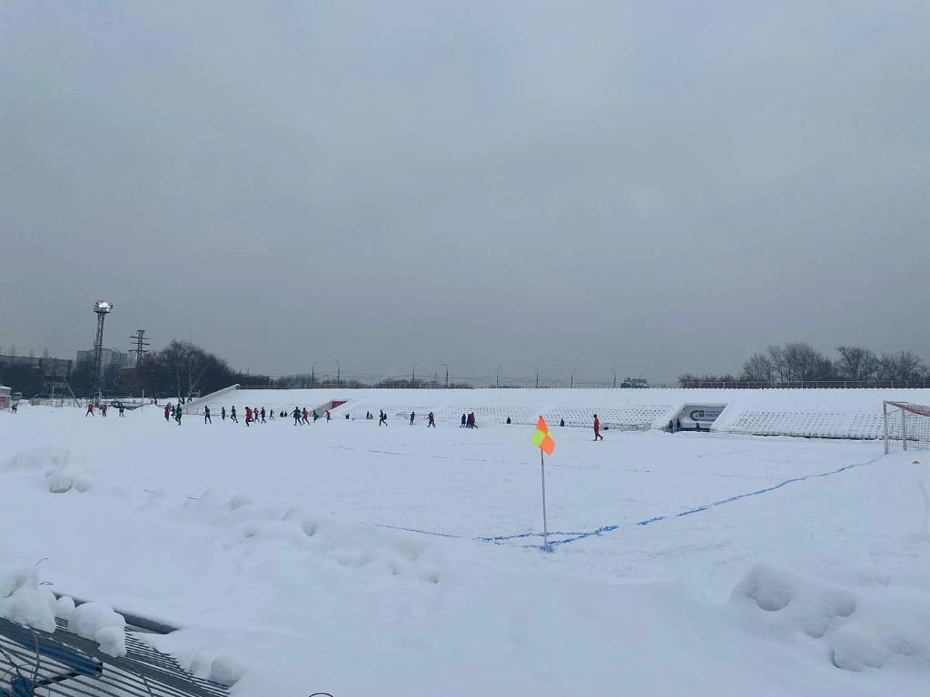 Winter football in Lyubertsy, Moscow Region