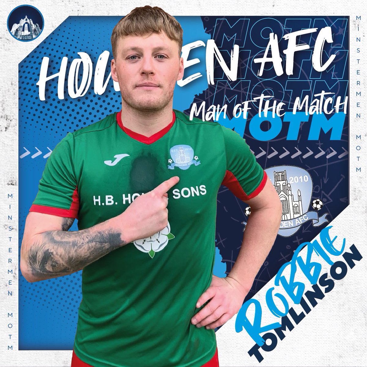 AFCHowden's tweet photo. #MinsterMen thump Goodmanham to progress to quarter finals of @EastRidingFA cup, with a 12-1 victory. Steady 5 for MOTM @robbietom93 today. 🔥

Goals also from:
@SamSchofie (3) @milna87 @MattyWhite96 @BenJacko82 and a first 1st team goal for @taylortown46 

#UTMM https://t.co/gQUtvr8z3I
