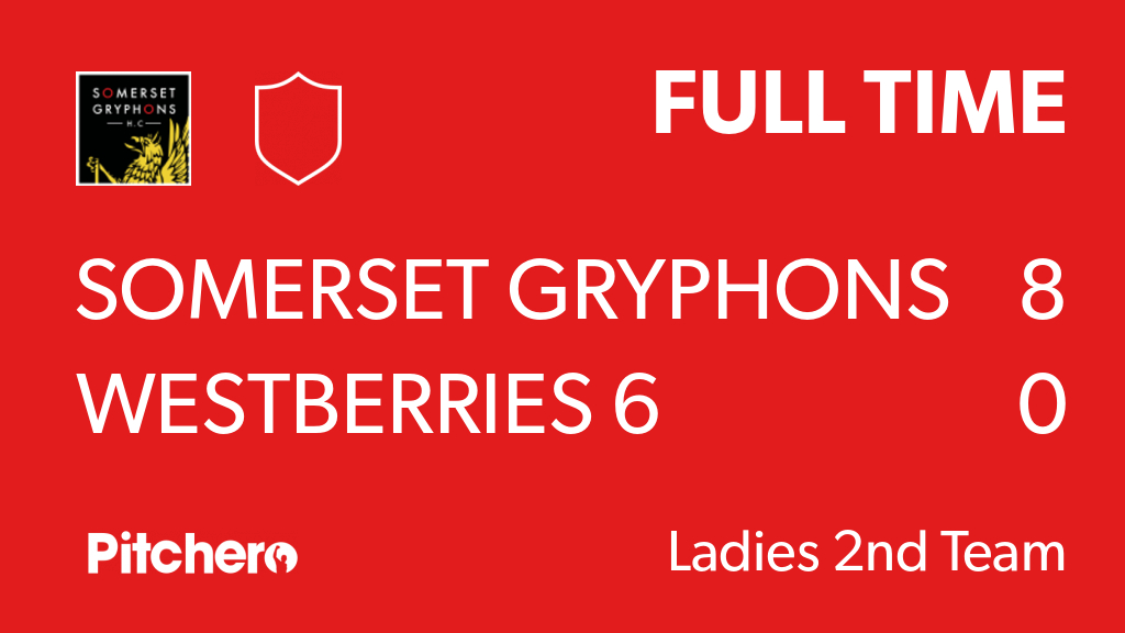 FULL TIME: Somerset Gryphons 2 8 - 0 Westberries 6
#SOMWES #Pitchero
somersetgryphonshockey.club/teams/179136/m…