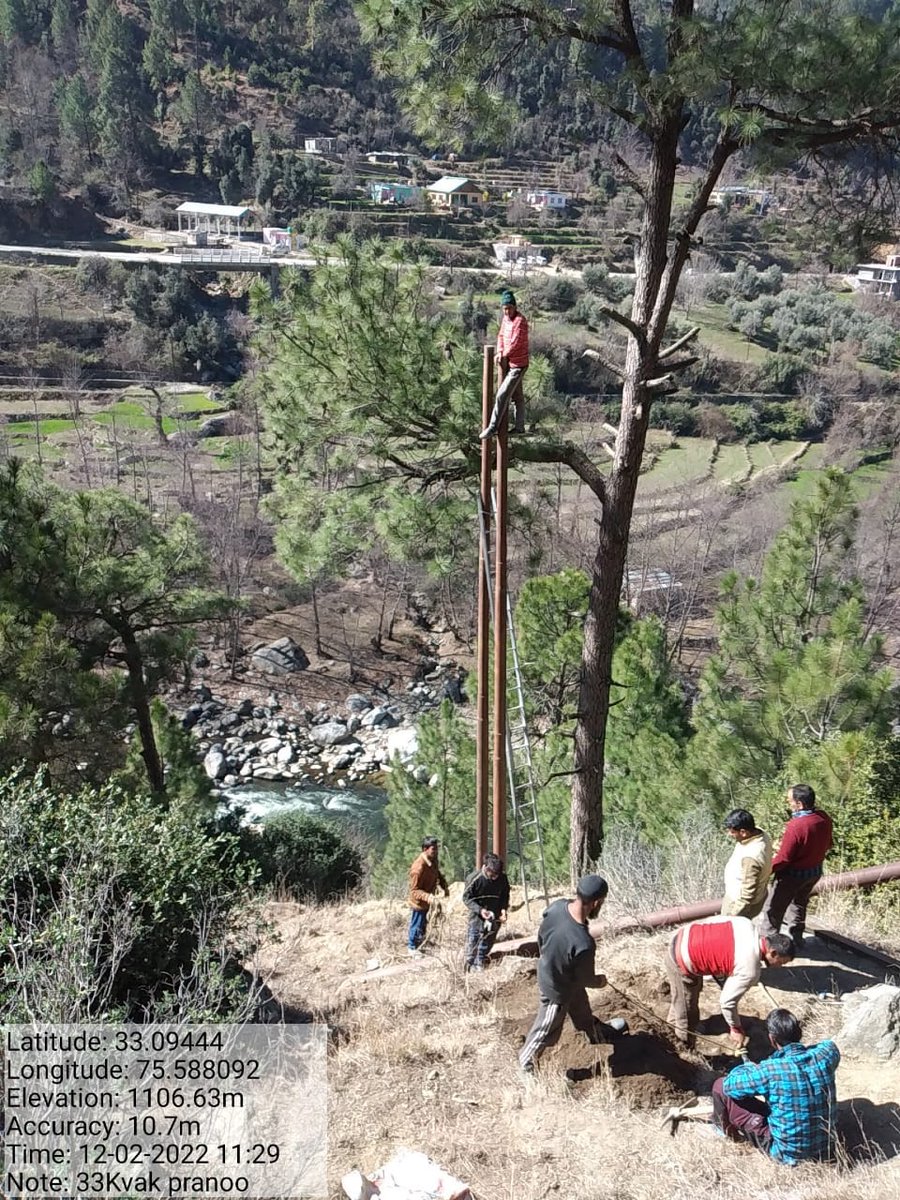 Er. Nixon Kashyap (@nxn19) on Twitter photo Permanent restoration of 33KV twin line is going on war footing.
@ShivAnantTayal @ChairmanJPDCL <a href="/XENSTDDoda/">Executive Engineer EPD Jammu</a> <a href="/nitishwarKumar/">Nitishwar Kumar IAS</a> <a href="/OfficeOfLGJandK/">Office of LG J&K</a> @DistrictDoda <a href="/ChiefJammu/">Chief Engineer Distribution, JPDCL Jammu</a> Permanent restoration of 33KV twin line is going on war footing.
@ShivAnantTayal @ChairmanJPDCL <a href="/XENSTDDoda/">Executive Engineer EPD Jammu</a> <a href="/nitishwarKumar/">Nitishwar Kumar IAS</a> <a href="/OfficeOfLGJandK/">Office of LG J&K</a> @DistrictDoda <a href="/ChiefJammu/">Chief Engineer Distribution, JPDCL Jammu</a>