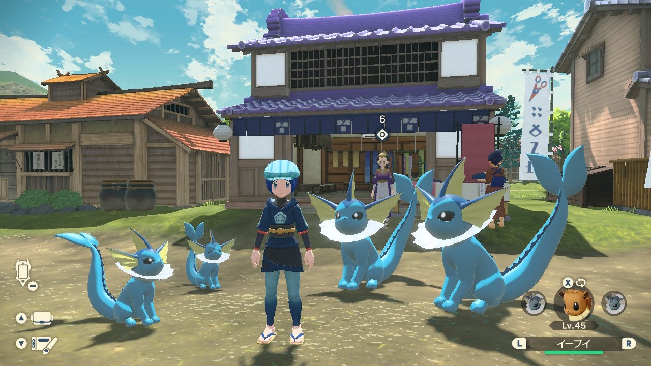 もみねこっ たくさんのシャワーズに囲まれて幸せ 今作はポケモンgoみたいな細かな個体差がフィールドでも見れるのがすごいよね みんな同じポーズでお座りしてるの可愛すぎる T Co Acqsb6llo8 Twitter