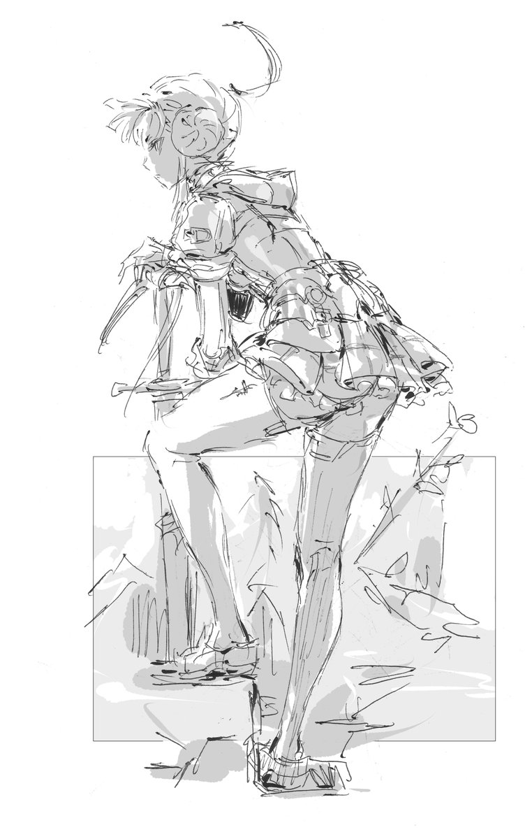 ユリ・ゴッドバスターちゃんを描きました 