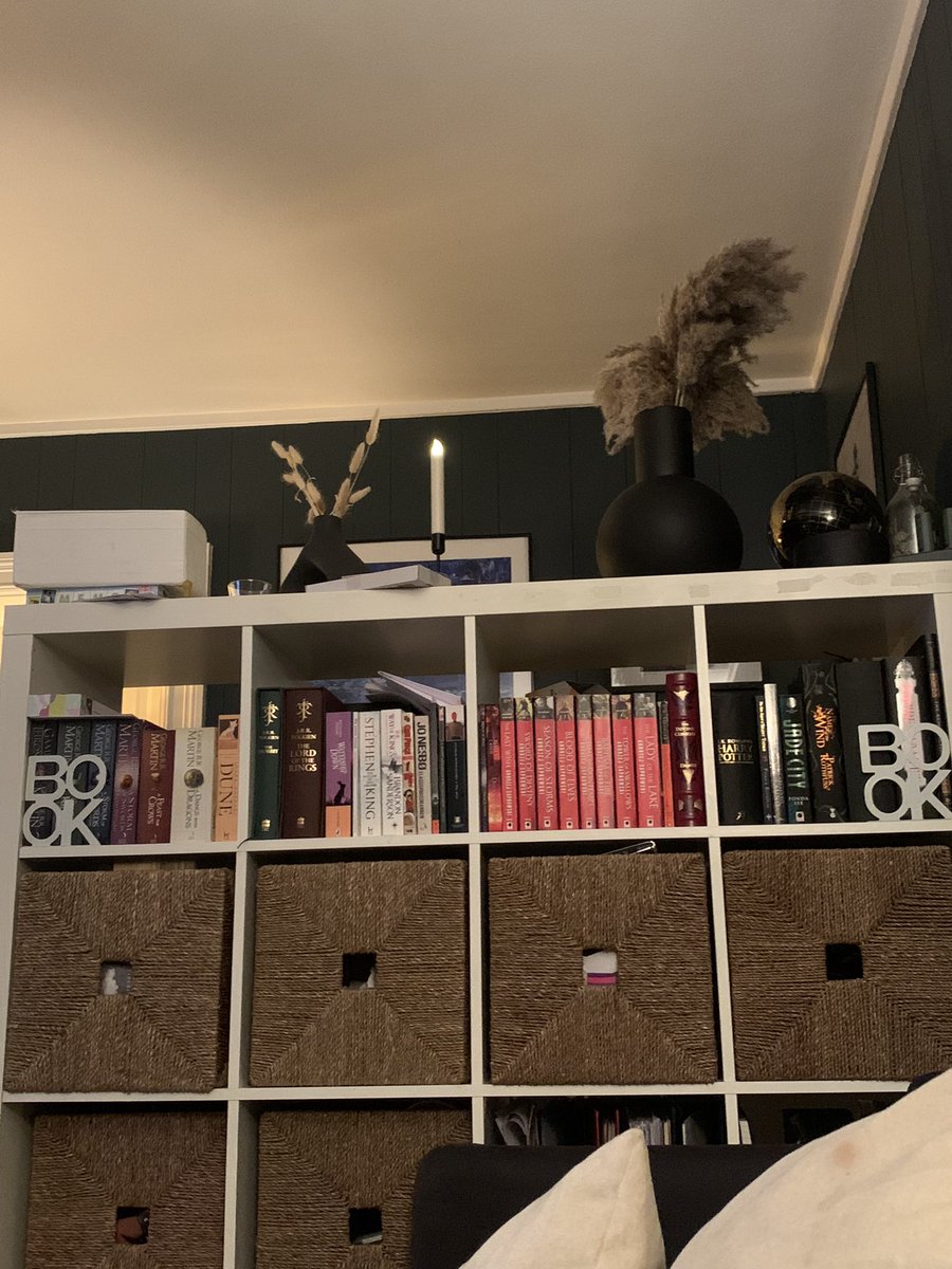 KrosbyRobin's tweet photo. @DanielBGreene Slowly adding to my collection. Mostly Fantasy but also a few classics. Currently reading Lord of the Rings, Jade City and Murderbot https://t.co/NupQ6iVgxu