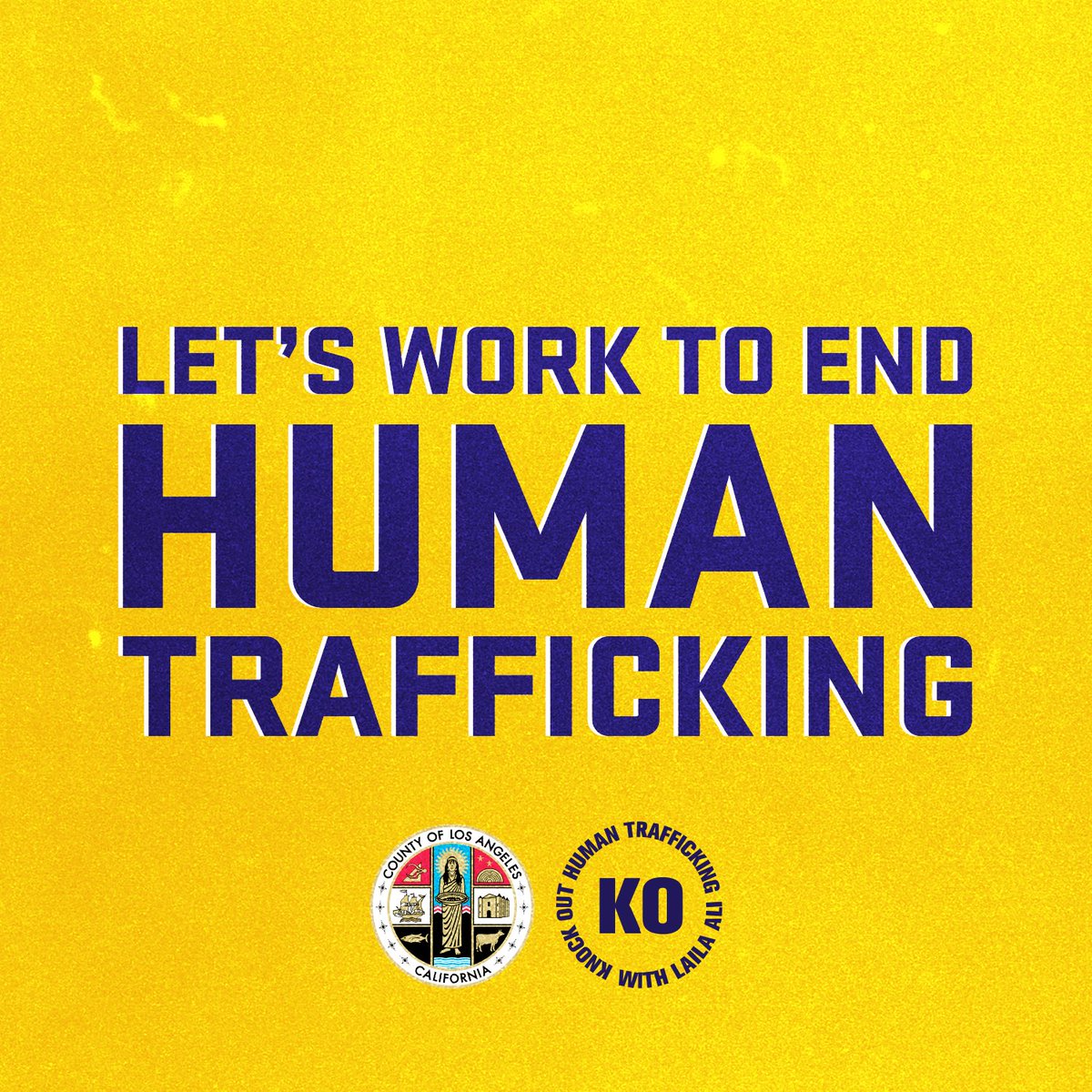 LACProbation's tweet photo. Let's work to end human trafficking. Together, we can win this fight.
If you or someone you know is being trafficked text “BE FREE” to 233733 or call 1-888-373-7888
#KnockOutHumanTrafficking #KOHT #Atheletes4Impact #SuperBowl https://t.co/VXlLAsnfMo