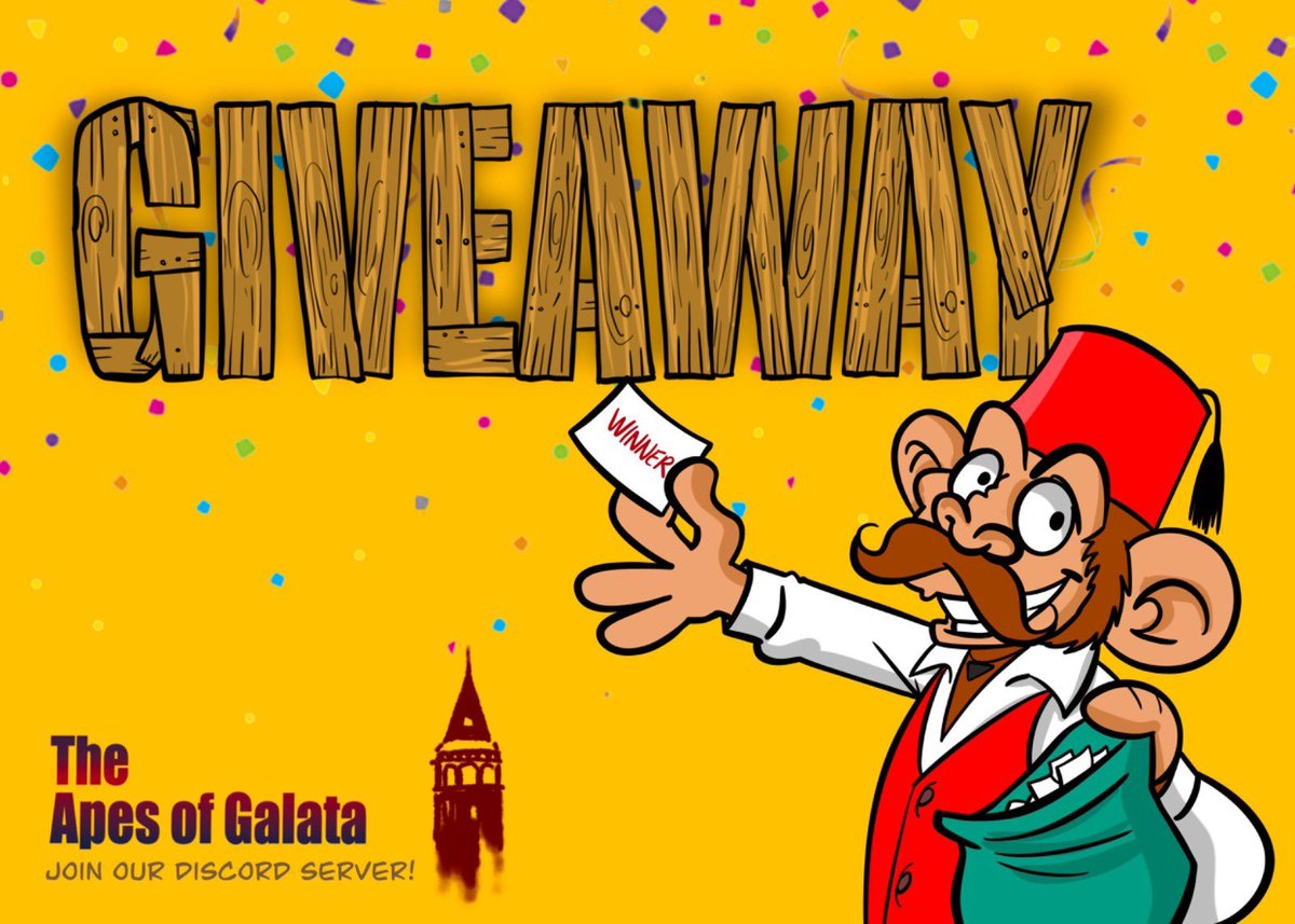📢 3 NFT ve  10 Whitelist Çekilişi 📢
🎁 NFT Giveaway 🎁

3 Kişiye NFT ve 10 kişiye WL hediye ediyorum. 🎁

Şartlar:
🔸 Takip: @theapesofgalata 
🔸 RT ve ❤️
🔸2 arkadasini etiketle 

⏰: 48 Saat

#NFTGiveaways #FreeNFT #NFT