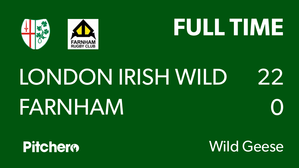 FULL TIME: London Irish Wild Geese 22 - 0 Farnham
#LONFAR #Pitchero
liarfc.co.uk/teams/208496/m…