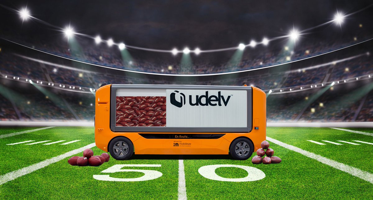 Did you know the Udelv Transporter, an autonomous delivery vehicle with the uPod Smart Cargo Container, can hold up to 1,262 footballs? That's a lot of pigskin to toss around! Happy Super Bowl Sunday!