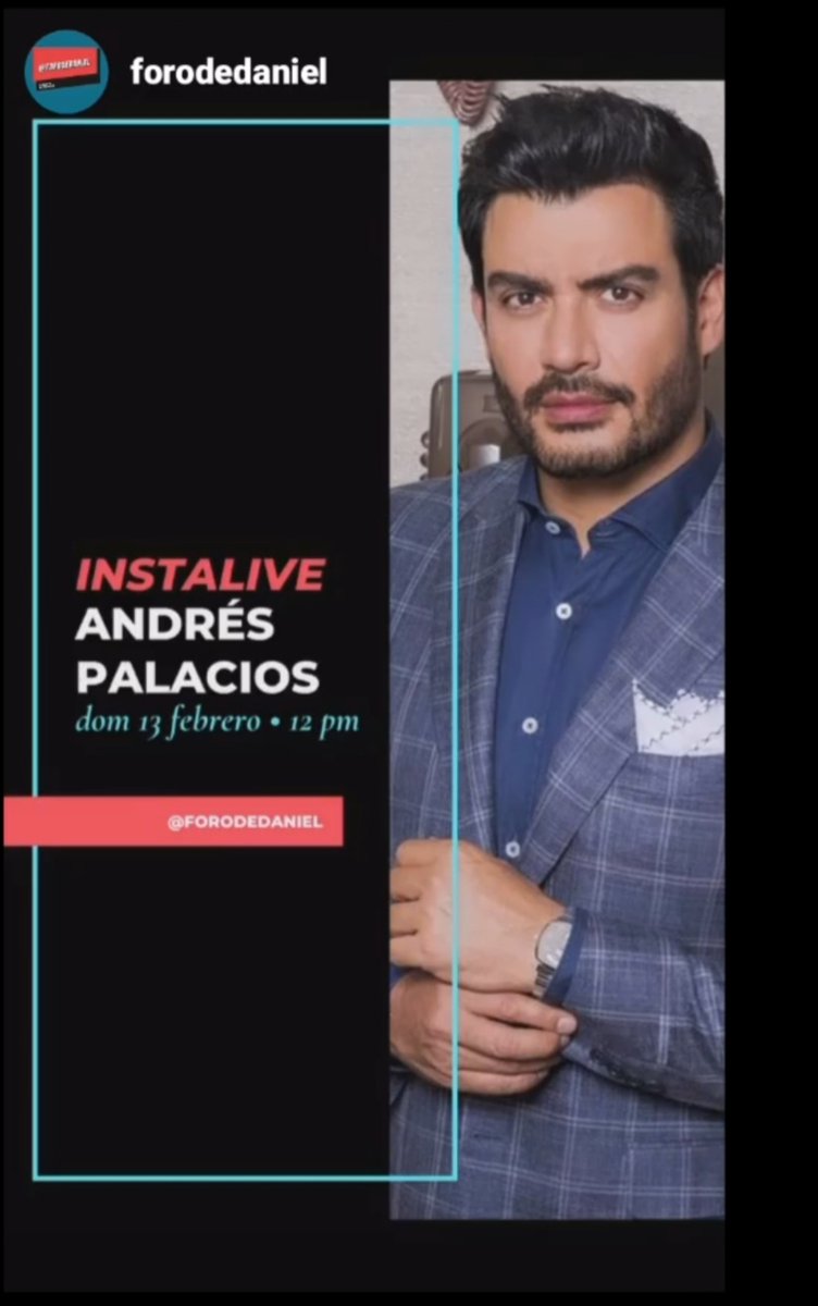 angy_cano's tweet photo. Mañana pre-festejo de amor y amistad con #IGLive-entrevista de @andrespalacios en #ForoDeDaniel.
12 del día (Hora México).
Va a ser una conversación y gran viaje por la psicología de proyectos y actor. https://t.co/g0TY4dFusU