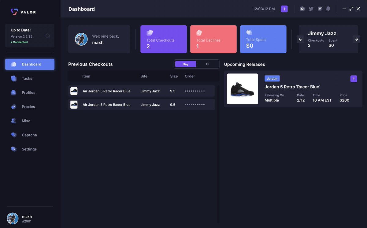wrathsoftware's tweet image. 10 Pairs? 

Bot: @ValorAIO @sigmabots 
Proxies: @OculusProxies @StellaProxies @BreadProxy 
Server: @awscloud @googlecloud