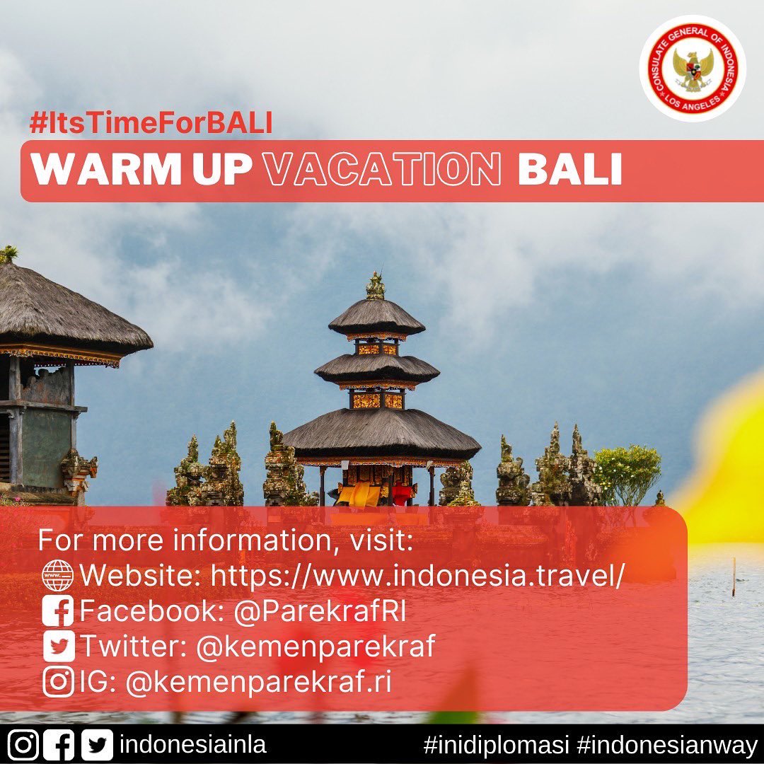 As you wait to explore #Bali, now you can enjoy several amazing facilities & services from the comfort of your private villa! During your warm up vacation, you can also enjoy so many exciting activities to welcome you to #Wonderfullndonesia! bit.ly/BaliWarmUpVaca…