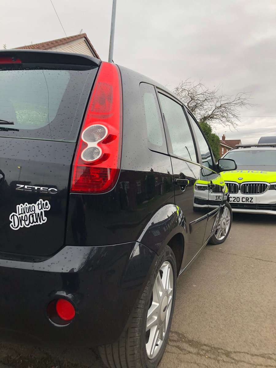 LincsPoliceOps's tweet photo. ‘Living the dream’ no more. . . Failed to stop for Traffic in Grantham earlier. Found dumped nearby. Expect a knock at the door. Now ‘living the dream’ on foot #oursnow https://t.co/9MrvtWIjL2