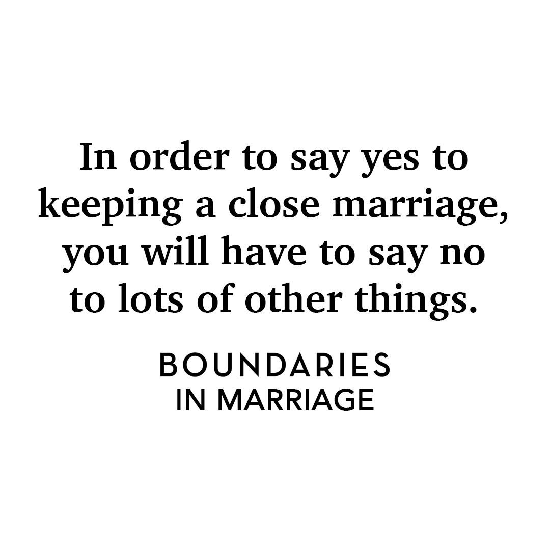 ➡️  A life of “yes” to everything else ultimately results in a “no” to your marriage. You simply do not have the time, resources, or energy to do everything you want to do.

👉  Learn more at boundariesbooks.com.

#BOUNDARIES #marriage