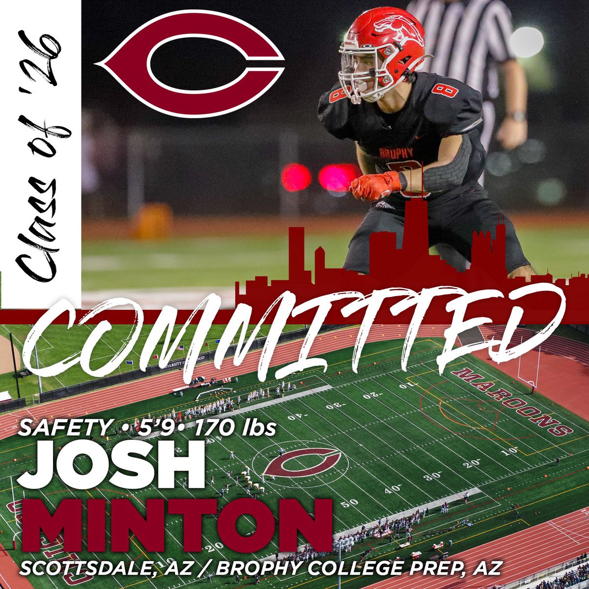 joshminton_'s tweet photo. Beyond blessed to announce that I will be continuing my academic and athletic career at the University of Chicago. So thankful to everyone who has supported me along the way! @Coach_Cutty @UCCoachDavidson @UChicagoFB https://t.co/hsOZHmekIb