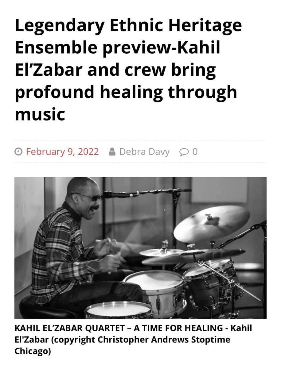 SpiritmuseRec's tweet photo. The #EthnicHeritageEnsemble @KahilElzabar @CDubSouL #AlexHarding #ReturnTheSpirit #BlackHistoryMonth tour is on! Wicked preview on @SplashMagWW #Chicago , have a read! 🔥🔥

https://t.co/rFC9O2nKNz https://t.co/EZCeEeAaPE