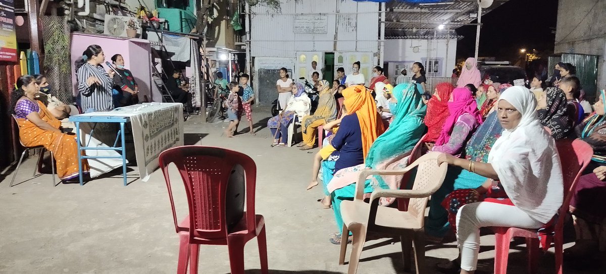 pindharaf's tweet photo. #Nirbhayasquad - Women Safety Awareness Campaign for Womens was conducted in Danda, Khar West. Thank you @MumbaiPolice &amp; Khar Police Stn PSI Netra Mude Ma'am for creating awareness about Crime against women's and children's,safety measures,cyber Crime, emergency helpline numbers. https://t.co/fSQ6eqgqJx