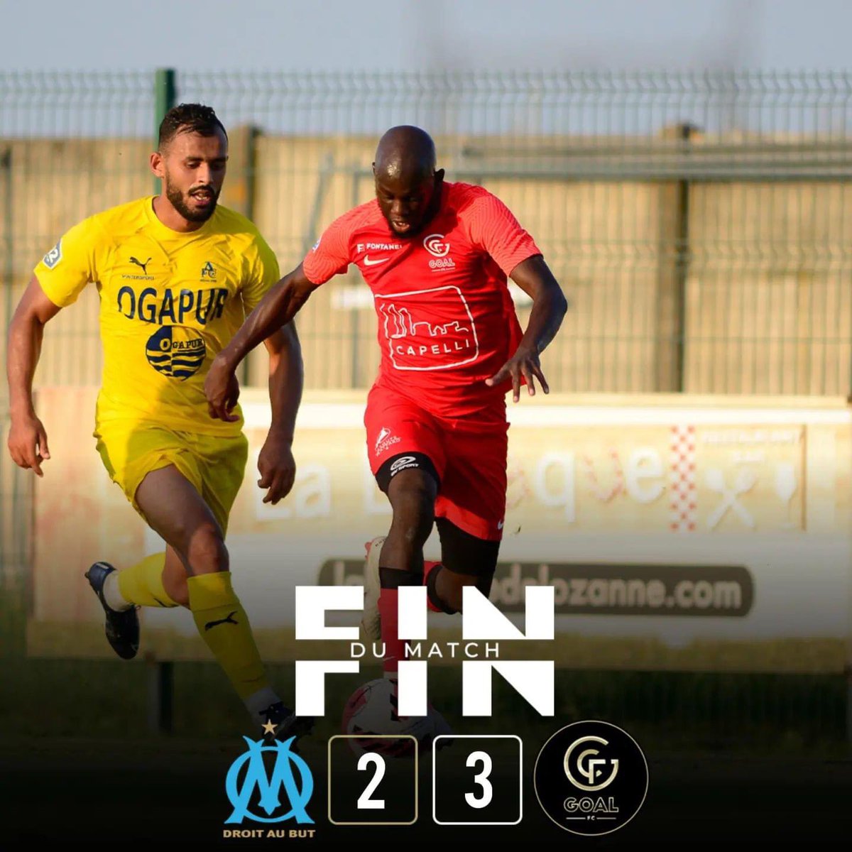 GOAL__FC's tweet photo. #OMGFC 2️⃣-3️⃣ | ⏱️ 90+3' FIN DE MATCH INCROYABLE!
Après avoir été rejoint à 3 min de la fin, nos joueurs sont parvenus à trouver les ressources pour repartir avec la victoire!
+3️⃣ POINTS pour cette semaine dans le sud!
Félicitations au groupe et au staff pour ces performances👏 https://t.co/L41YRXXUFV