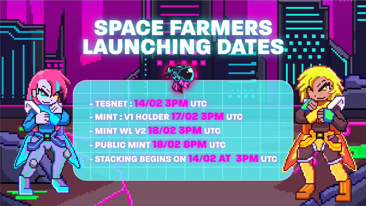 🎁#CONCOURS🎁

@SpaceFarmerP2E me permet de vous faire gagner 2 WL !

 Pour participer ⤵️

✅ RT + Like 
✅ Follow <a href="/0xZyaf/">Zyaf</a> &amp; @SpaceFarmerP2E 
✅ Tag 2 amis 
✅ Rejoins le discord : discord.gg/Mxp2banUv9

#Avax   #P2E #R2E #NFT #GameFi