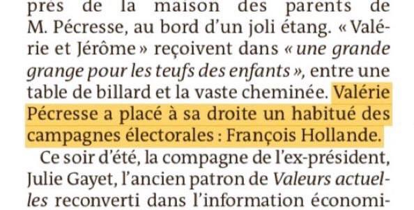 G_Peltier's tweet photo. Où l’on apprend que #Pecresse2022 prend ses conseils auprès de… François Hollande.
Décidément, Valérie Pécresse n’est pas de droite : #PecresseDetresse.
Non à l’insincérité : les électeurs Républicains ouvrent les yeux et vont rejoindre le seul candidat de droite, @ZemmourEric https://t.co/3tDqf8CzBD