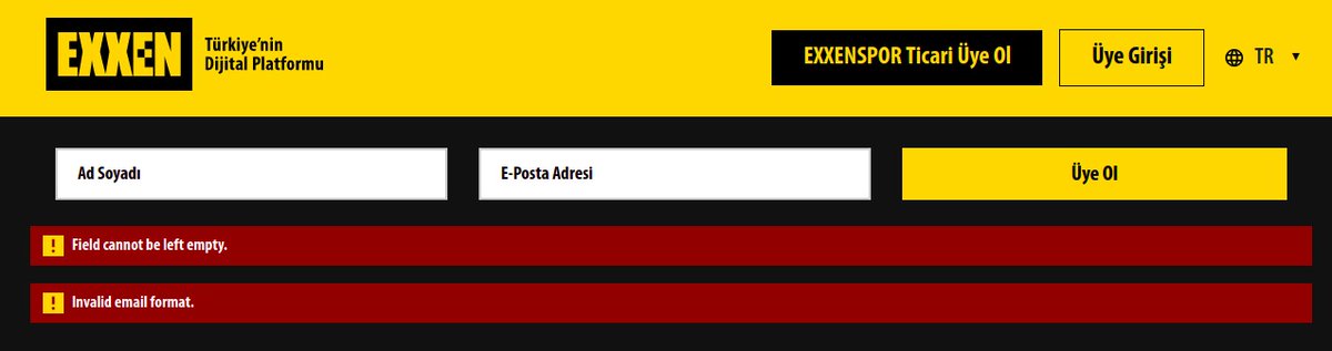 Field cannot be left empty.