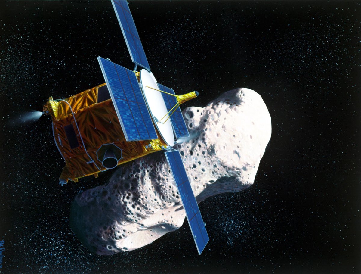 #TDIH in 2001: Near Earth Asteroid Rendezvous (NEAR) Shoemaker became the first spacecraft to land on an asteroid. NEAR landed on Eros, sending back photos of the surface. #IdeasThatDefy