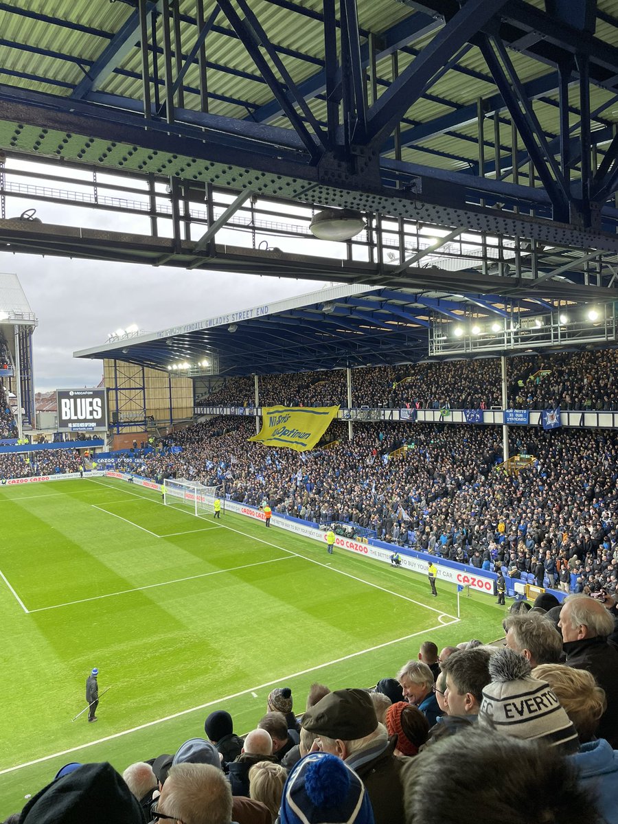 Fantastic performance today! Best atmosphere I’ve seen at Goodison in ages too 💙 #AllTogetherNow