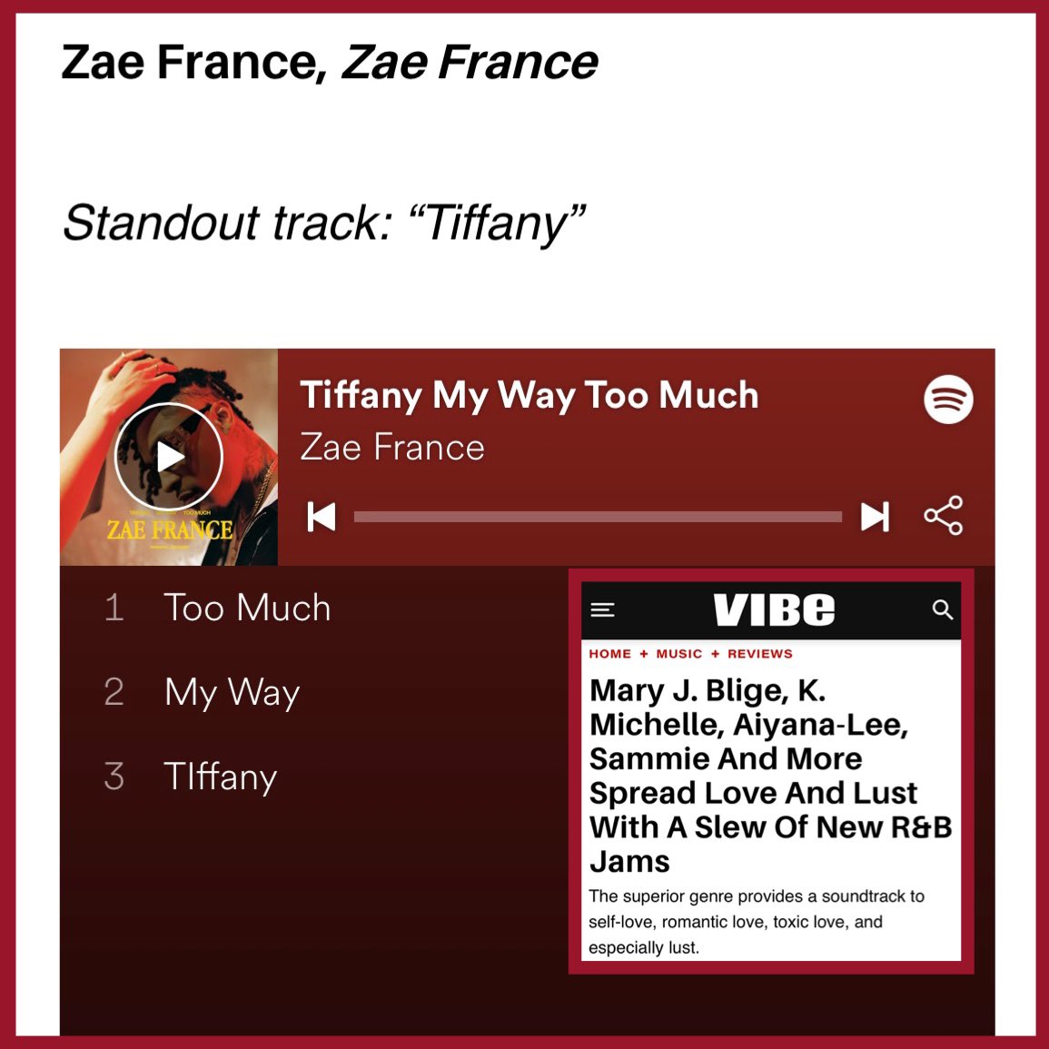 _djmalo23's tweet photo. S/o to @VibeMagazine for highlighting @ZaeFrance’s new EP! #theprolificeffect https://t.co/OSsZ77OiWS
