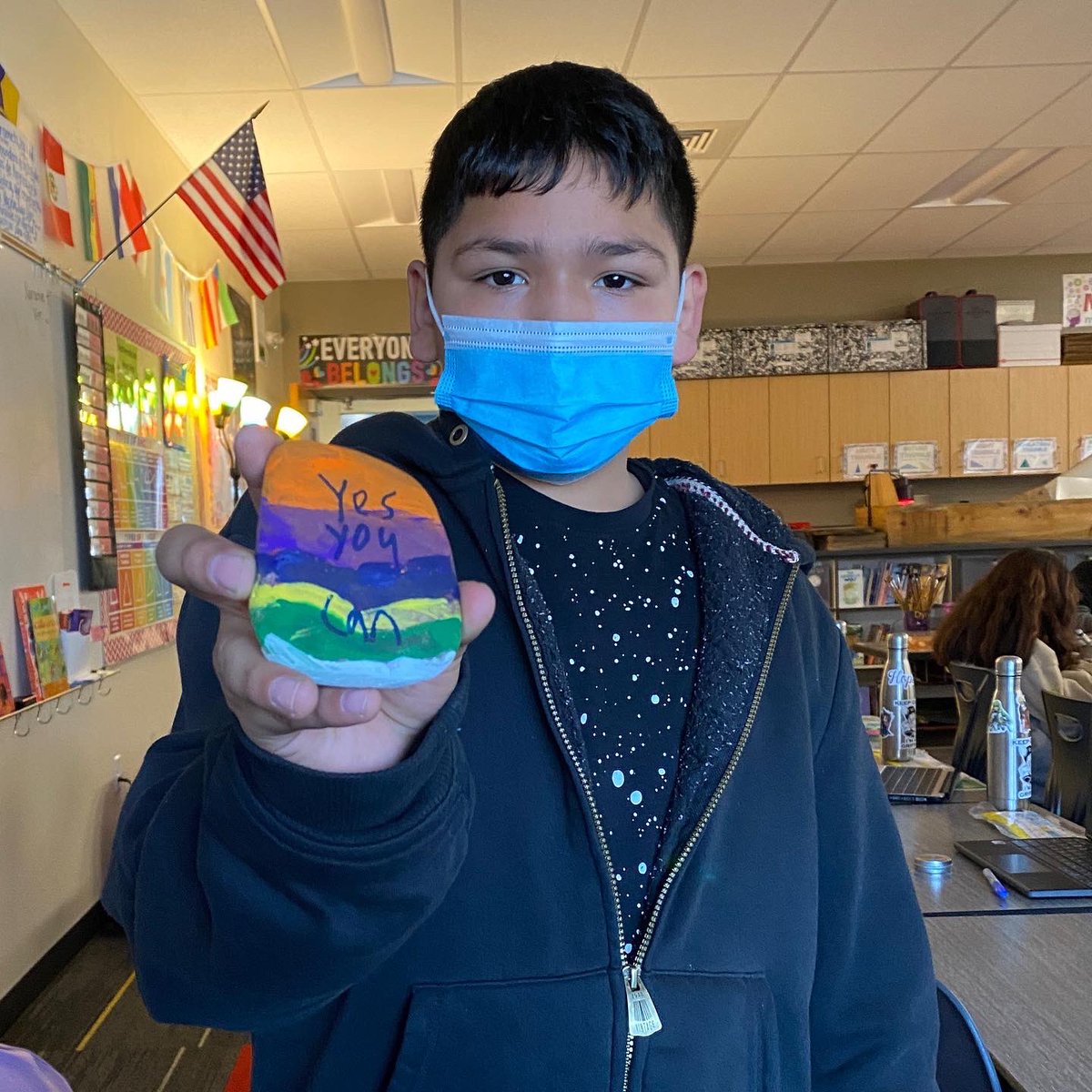 Preparing to celebrate Random Act of Kindness Day by building a kindness rock garden. Need inspiration? Take a rock! Have inspiration? Leave a rock! #buildingrelationships #everythingspossiblebsd #BSDPride #PublicSchoolProud #BSDWhittier #kindnessrocksproject