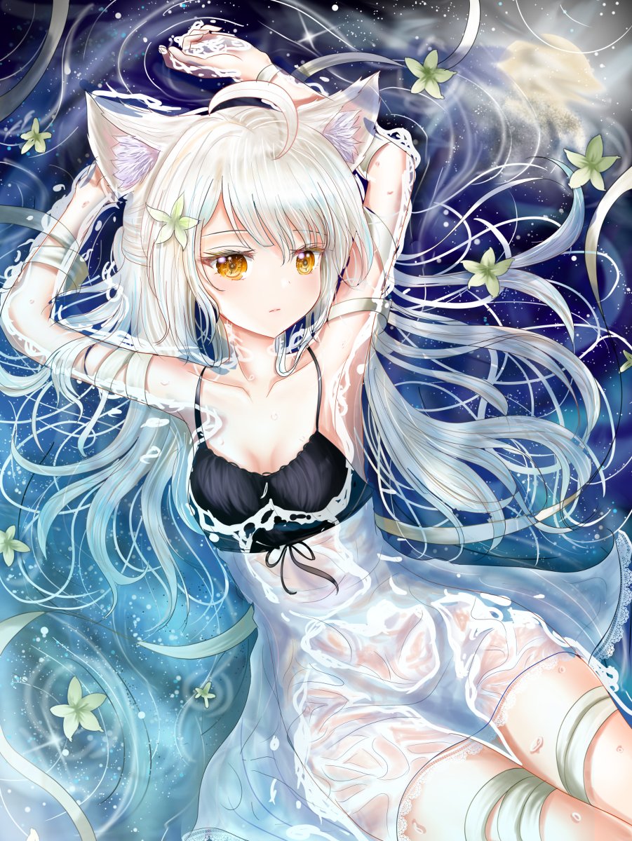 Rasyve's tweet photo. 水を取ります #原创 #OC #少女 #包帯 #濡れ透け #ケモミミ https://t.co/RrPoB5wTgw https://t.co/apXjW3Bel2
