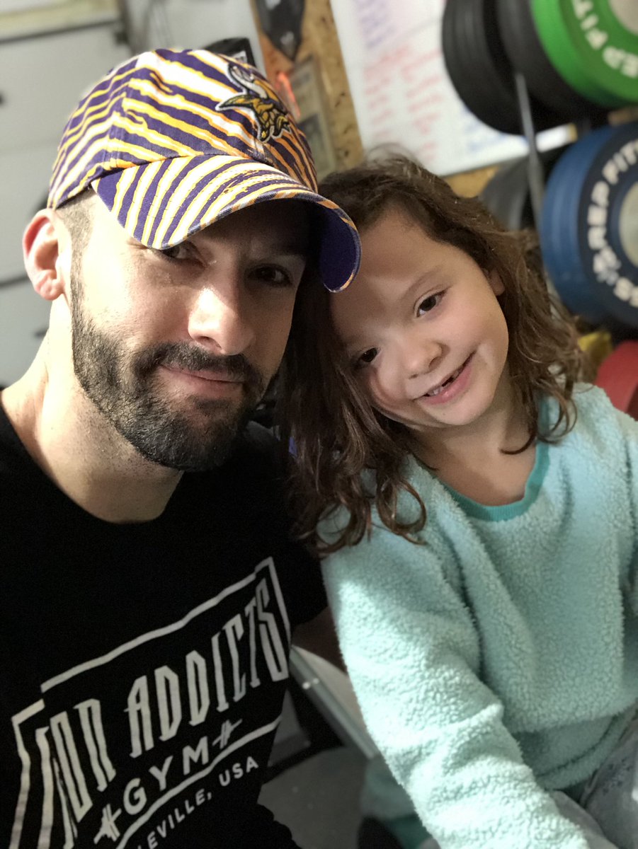 CoachSutor's tweet photo. Someone just wanted to hang out with Daddy in the garage gym this morning. ❤️

And then she wanted to row. 😳

#DaddyWin #Holly https://t.co/NhuqsbCiRL