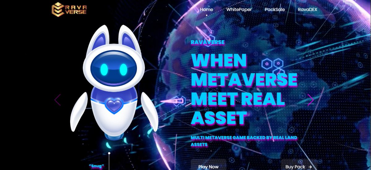 Ravaverse's tweet photo. Website is up!

https://t.co/nPbGVrGQ5x

Whitepaper coming soon. https://t.co/OLLfzhwuvs