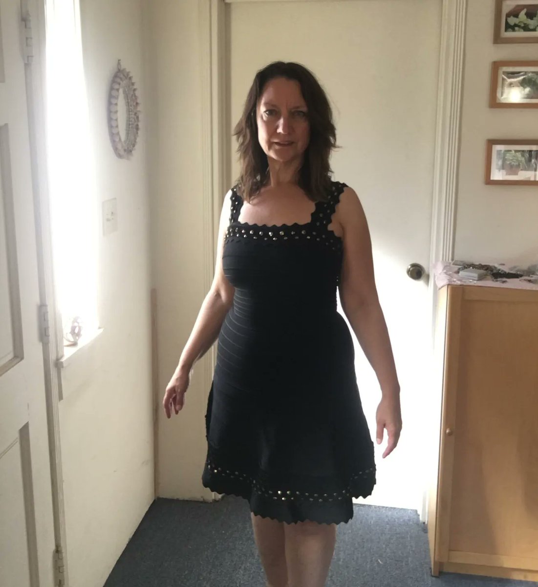 annikahylmo's tweet photo. I'm apparently really ready for some great celebratory events... or just a nice dinner out. Trying on my dresses to inventory my closet.
#partydress #herveleger #colsetinventory #thisonestays #criticaleye https://t.co/fP9ZoZ7Ye4