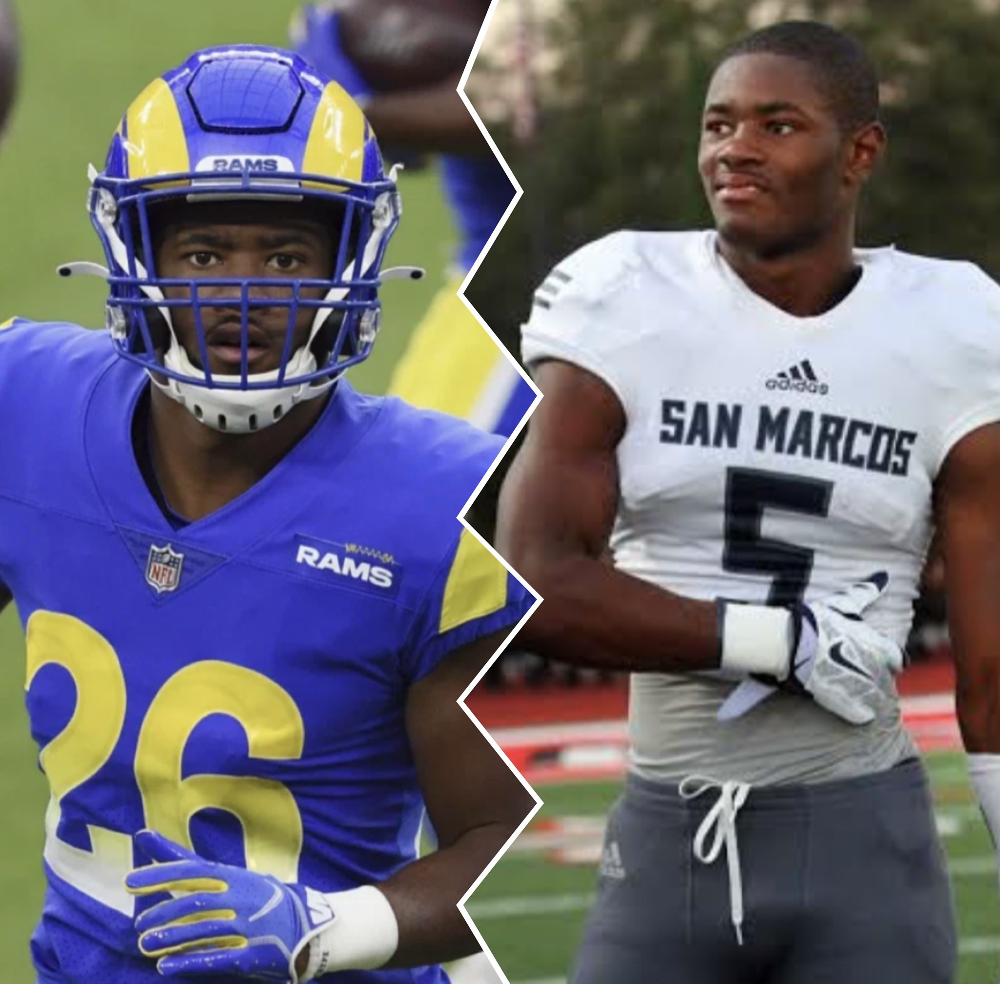 San Diego Football on X: 'Good Luck to San Marcos Alumni Terrell Burgess on  playing in the Super Bowl tomorrow for the Los Angeles Rams 