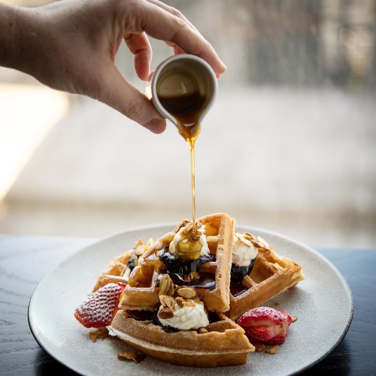 We serve breakfast every morning and brunch on the weekends. 🧇☕️ Pull up a seat and start your day with fresh espresso, Belgian waffles, water views, and complimentary WiFi. Menus: bit.ly/3oIlfbR