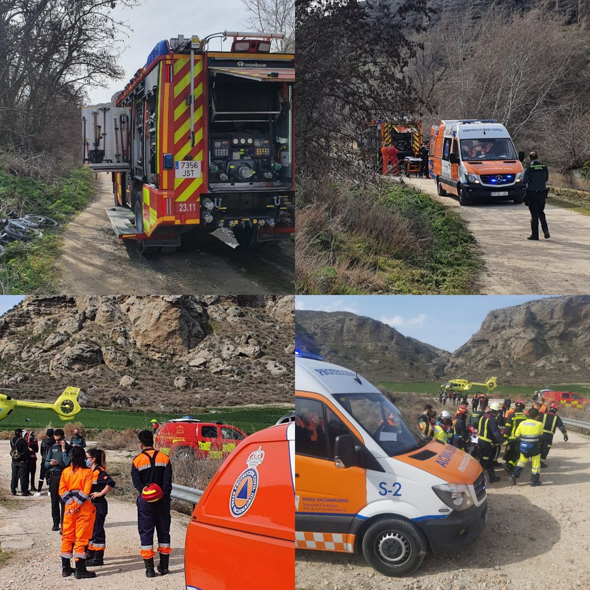 Da lo mismo el color del uniforme lo que importa es el trabajo en equipo. <a href="/112cmadrid/">112 Comunidad de Madrid</a> <a href="/PCivil_SMVEGA/">PROTECCIÓN CIVIL SAN MARTÍN DE LA VEGA</a> <a href="/SUMMA112/">SUMMA112</a> <a href="/BomberosCAM/">Bomberos Madrid</a>
<a href="/guardiacivil/">Guardia Civil</a> <a href="/ProteRivas/">Prot.</a>