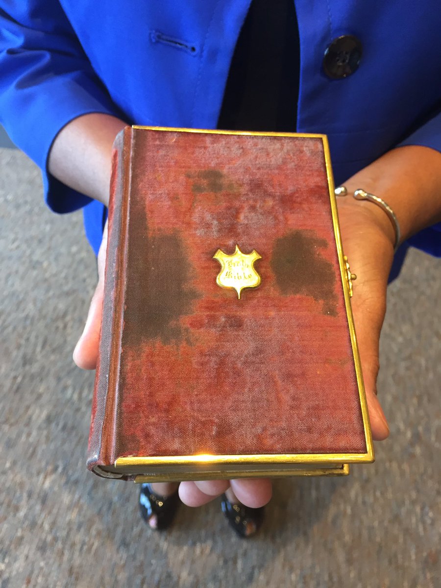Honoring Abraham Lincoln’s birthday today. Lincoln was a huge part of my life growing up in Illinois. So it was such an honor to use his Bible when I was sworn in as the 14th Librarian of Congress. From the <a href="/librarycongress/">Library of Congress</a> collection: loc.gov/resource/rbc00…