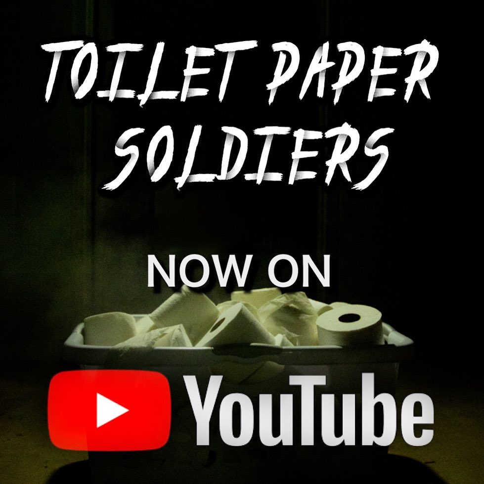 BradyDom717's tweet photo. My movie, Toilet Paper Soldiers, is now on YouTube!

You can get the link for the movie here: 

https://t.co/L5oLWtCFPz

So watch it once! Watch it twice! Watch it with a big group or alone in the dark! Grab the popcorn and drinks and have yourself a good time. 🍿🥤👌 https://t.co/jQbte7uGvA