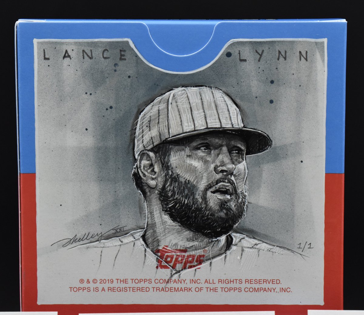 wheelercollect1's tweet photo. Lance Lynn 1-of-1 art box by Jared Kelley giveaway is happening now at https://t.co/X9i2iMoDyG @jaredkelley #LanceLynn @LanceLynnStats https://t.co/cheAPkj2Vy