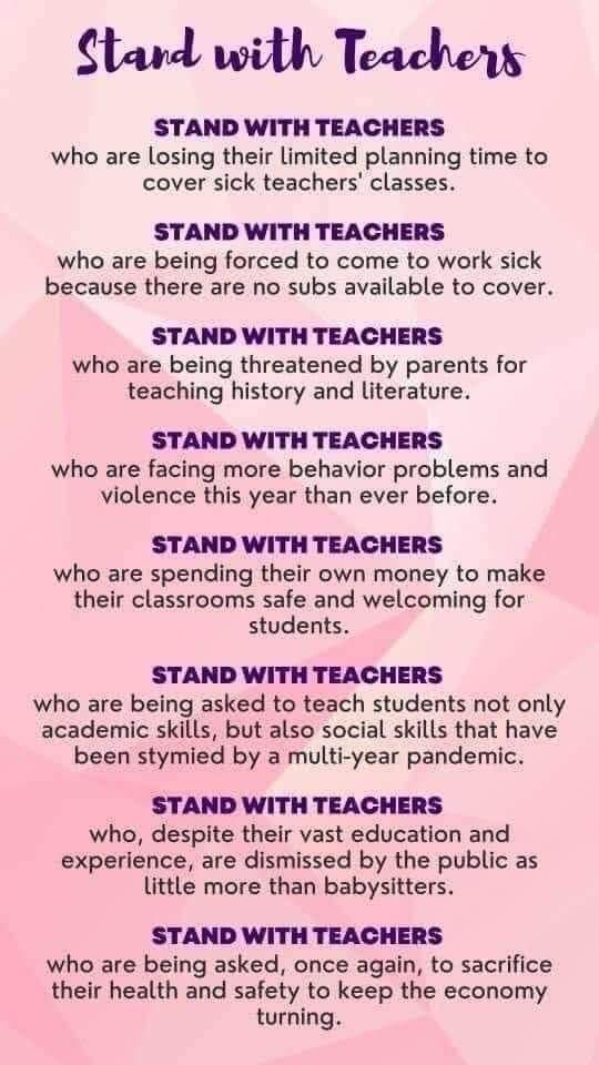 #StandWithTeachers They are not ok.