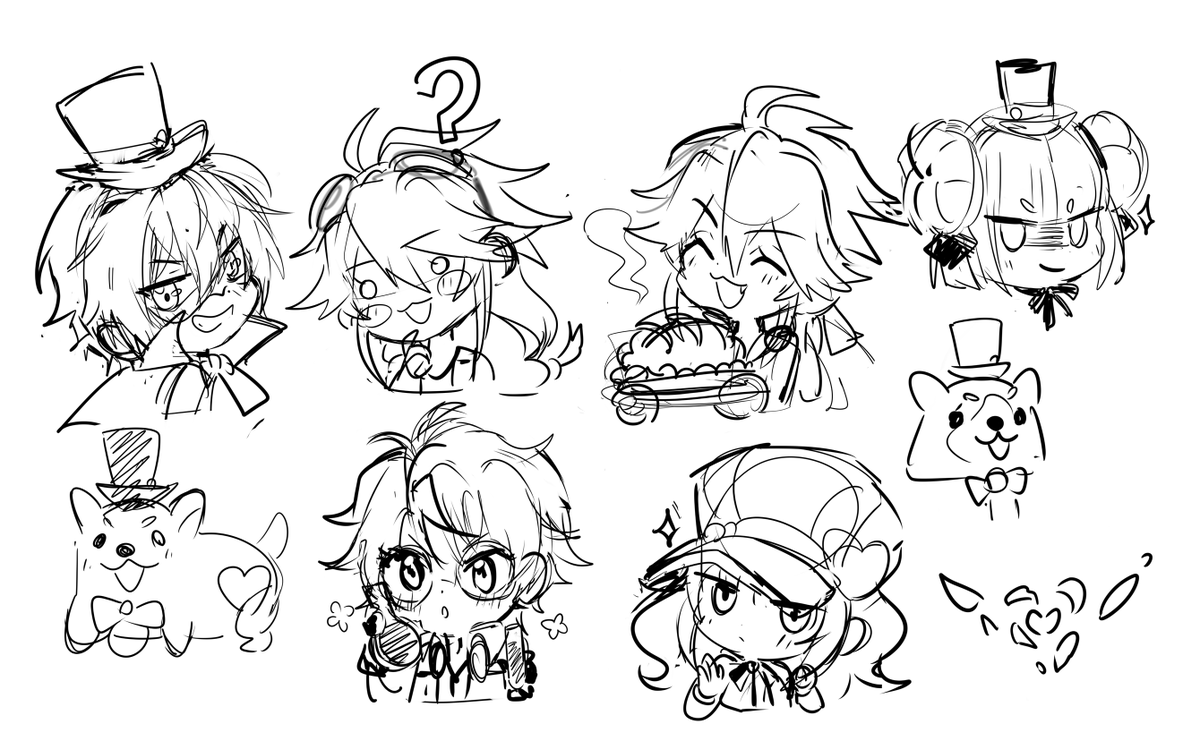 doodling some sticker ideas...! 