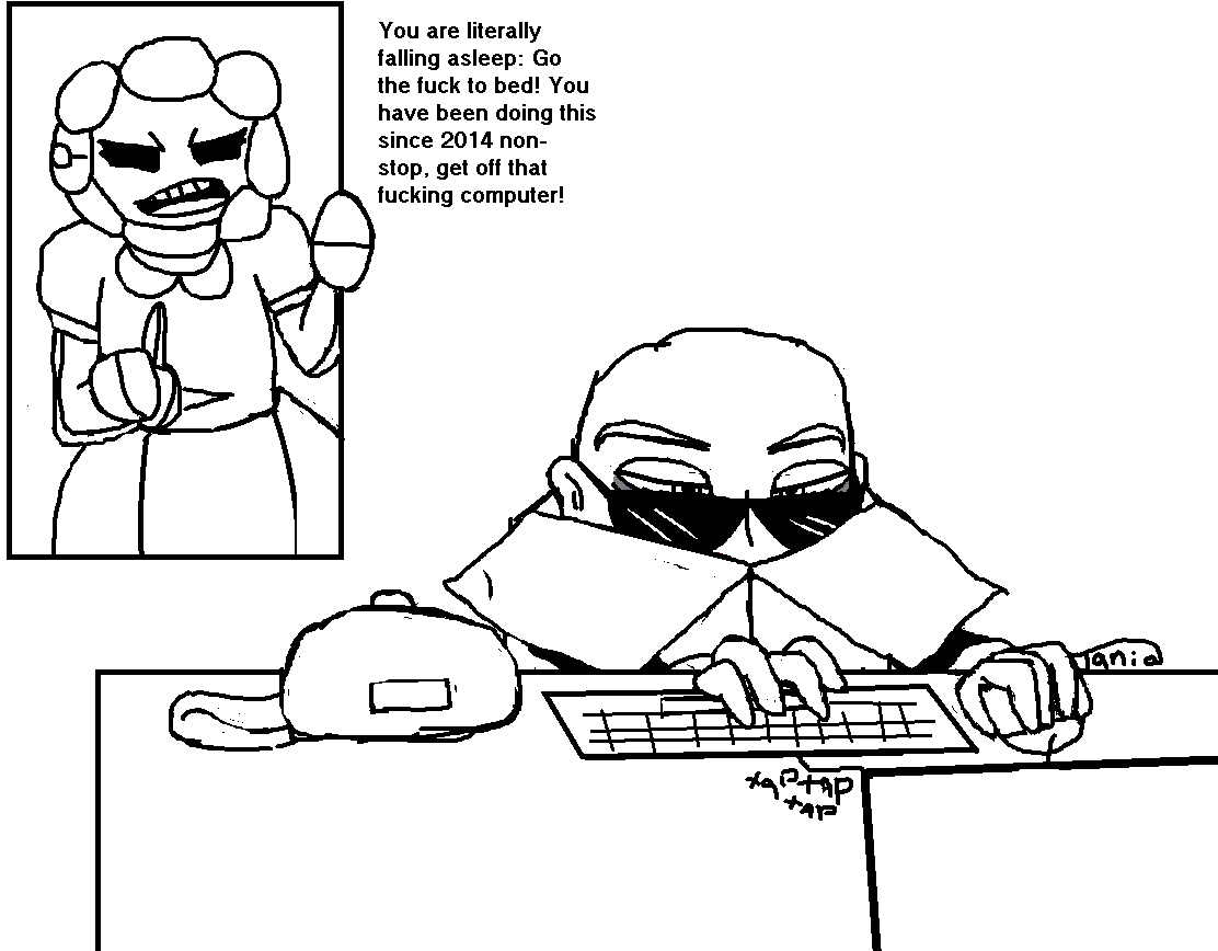Fighting4Flower's tweet photo. Everybody is hyped for the reveal of #theJackboxPartyPack9! From #Jackboxfanart to #Jackboxgames.

Meanwhile i feel like a concerned mother telling their child to go to bed.
Talk about some #boxrot.... https://t.co/gmxJIBKLo3