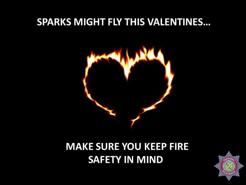 SleafordFire's tweet photo. With Valentine’s Day coming up, if you are planning a special night… make sure to keep fire safety in mind!
#catchfeelingsnotfire https://t.co/xWSsROJttj
