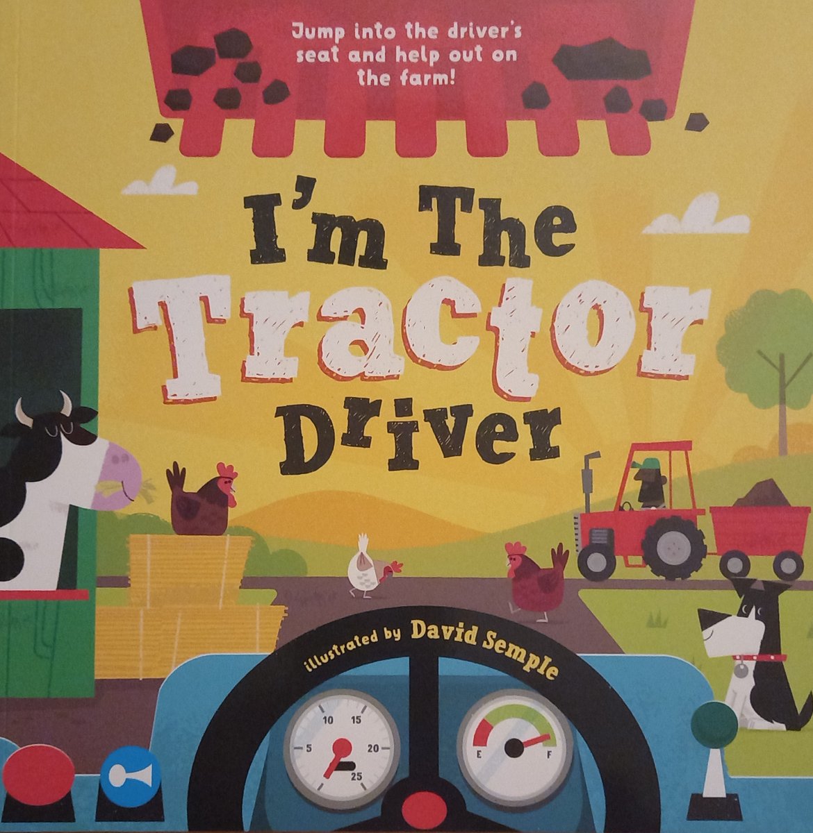 SeasideReader's tweet photo. For children everywhere who want to drive a bus or a tractor here's some virtual wish fulfilment! Other books in the series illustrated by #DavidSemple show a day in the life of a fire engine driver and the driver of a digger. Bright, bold and detailed fun from @OxfordChildrens https://t.co/UczsForUFy