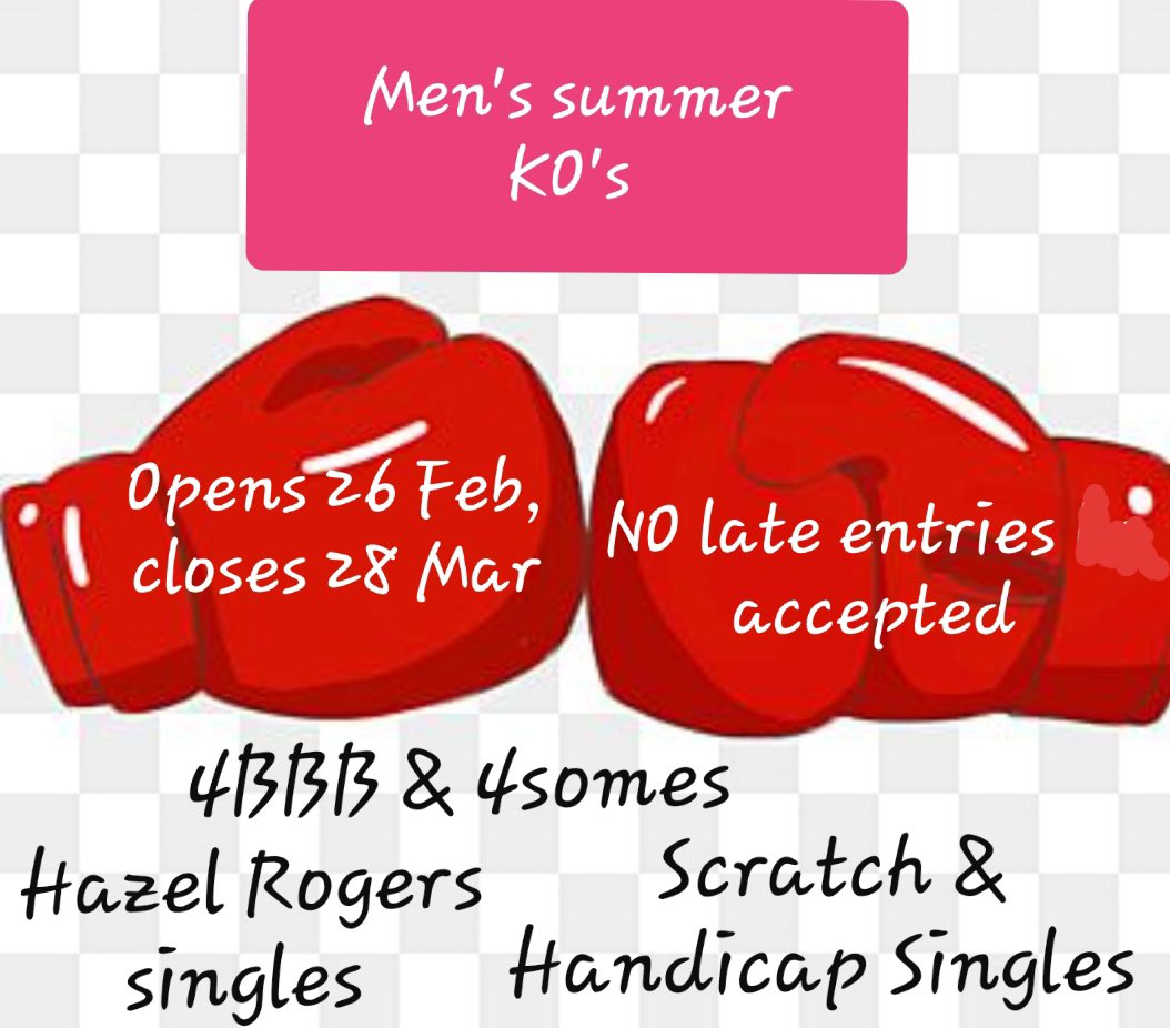 Summer comps will be open for entry on 26th Feb. Enter on the IG app or online 👍